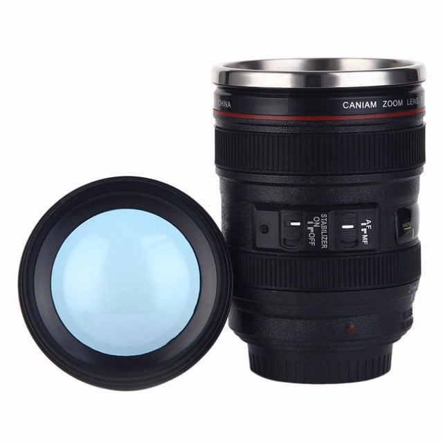 Stainless Steel Camera Lens Mug